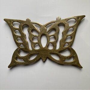 Vintage Brass Butterfly Trivet